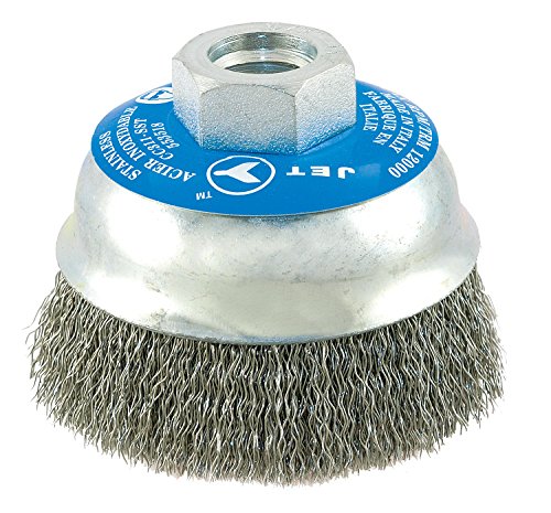 Jet 553518-3 X 5/8-11Nc Stainless Steel Crimped Wire Cup Brush - Brushes and Discs - Proindustrialequipment