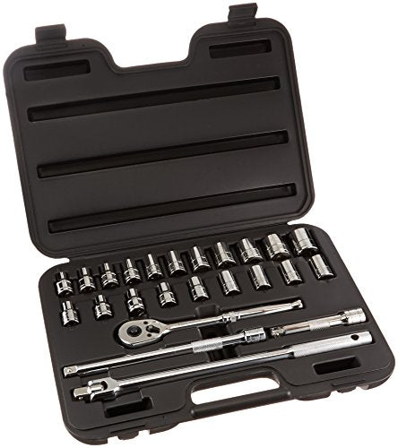 ATD Tools 1360 1/2" Drive 6-Point 24-Piece SAE/Metric Socket Set