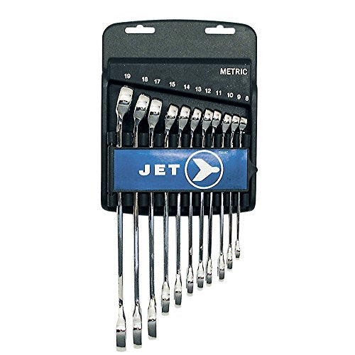 Jet 11-Piece Long Metric Fully Polished Combination Wrench Set, 700182 - Wrenches - Proindustrialequipment