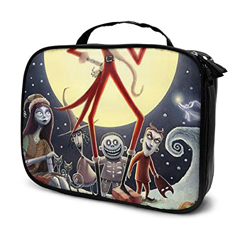 Jack Skellington Santa Portable Travel Makeup Cosmetic Bags Organizer Multifunction Case Toiletry Bags - Proindustrialequipment