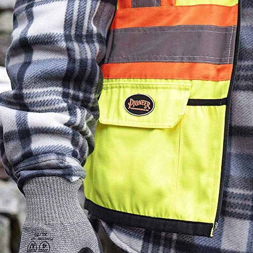 Pioneer V1022460-5XL Hi-Viz Reversible Insulated Safety Vest - Hi-Viz Yellow/Green, 5XL - Clothing - Proindustrialequipment