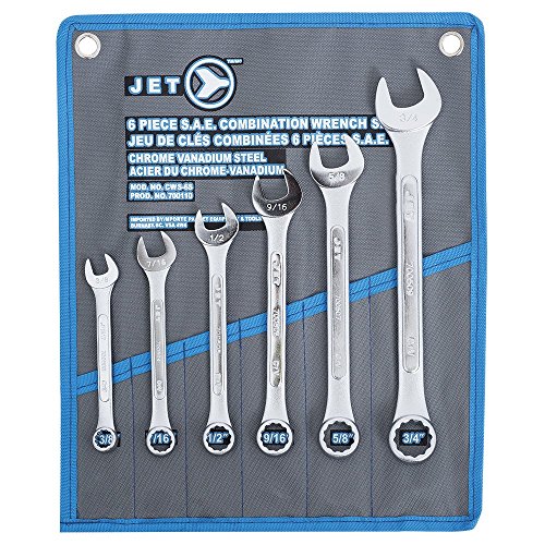 Jet 6-Piece S.A.E. Raised Panel Combination Wrench Set, 700110 - Wrenches - Proindustrialequipment