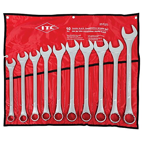 ITC Professional 10-Piece Jumbo S.A.E. Combination Wrench Set, 20202 - Wrenches - Proindustrialequipment