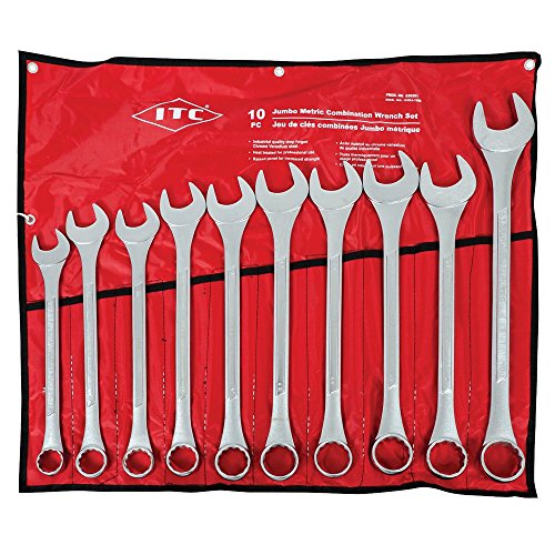 ITC Professional 10-Piece Jumbo Metric Combination Wrench Set, 20203 - Wrenches - Proindustrialequipment