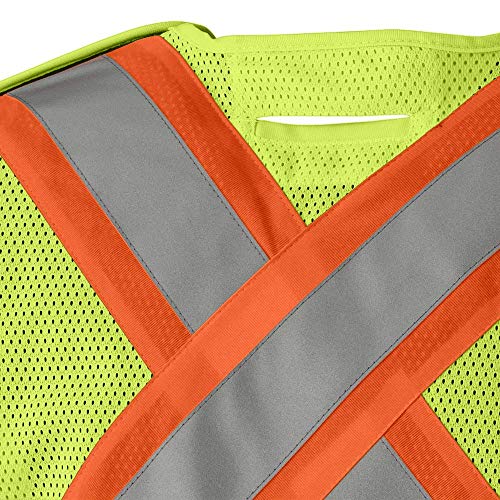 Pioneer FR High Visibility Breathable Tear-Away Safety Vest, Adjustable Size, Yellow-Green, L/XL, V2510860-L/XL - Clothing - Proindustrialequipment