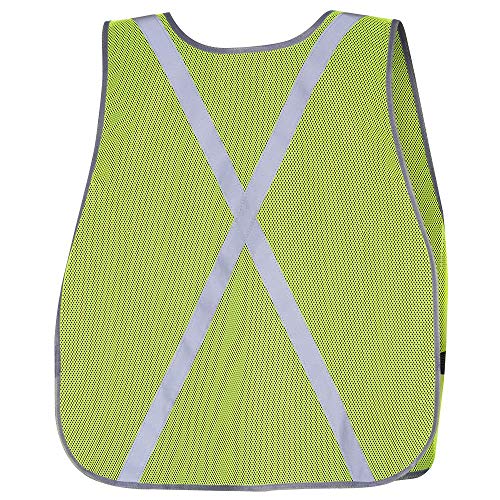 Pioneer 10-Pack Basic Mesh Safety Vest with Reflective Tape, Hook & Loop Front Closure, Yellow/Green, Universal, V1030760-O/S - Clothing - Proindustrialequipment