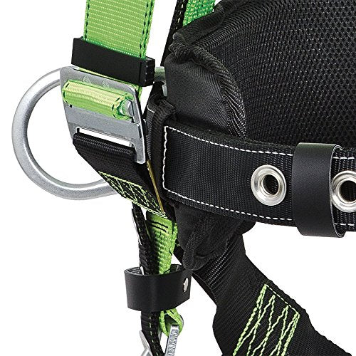 PeakWorks 3 D-Ring Contractor Series Fall Protection Safety Harness With Positioning Belt, Grommet Buckle Leg, Class AP - Positioning, Small, V8255211 - Fall Protection - Proindustrialequipment