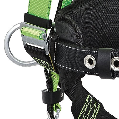 PeakWorks V8255222 - 3 D-Ring Construction Fall Arrest Full Body Safety Harness And Belt - Positioning, Class AP - Fall Protection - Proindustrialequipment