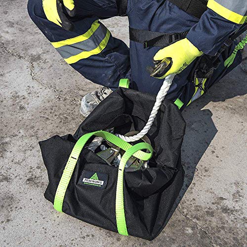 Peakworks Fall Protection V860004 SRL Carrying Bag, Large, Black/Green - Fall Protection - Proindustrialequipment