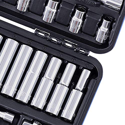 Jet 30-Piece 3/8-inch Drive Metric, 6 Point, Ratchet Wrench Chrome Socket Set, 600234 - Sockets and Tools Set - Proindustrialequipment