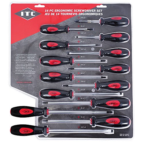 ITC Professional 14-Piece Ergonomic Screwdriver Set, 20907 - Screw Drivers and Sets - Proindustrialequipment