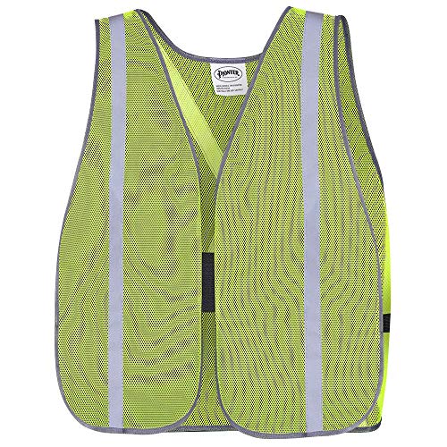 Pioneer 10-Pack Basic Mesh Safety Vest with Reflective Tape, Hook & Loop Front Closure, Yellow/Green, Universal, V1030760-O/S - Clothing - Proindustrialequipment