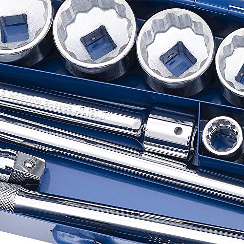 Jet 21-Piece 3/4-inch Drive SAE, 12 Point, Ratchet Wrench Chrome Socket Set, 600402 - Sockets and Tools Set - Proindustrialequipment